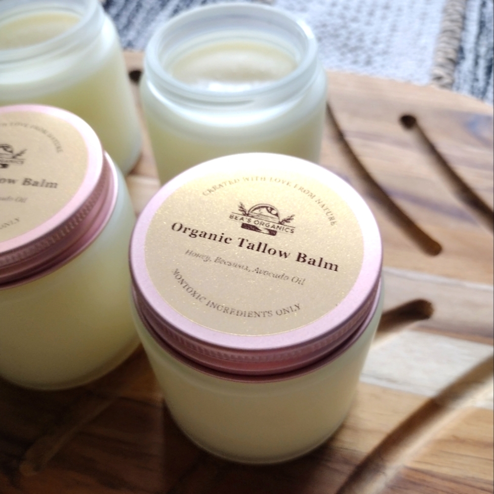 Rich and Organic Healing Tallow Balm with Honey and Electrolytes 4oz